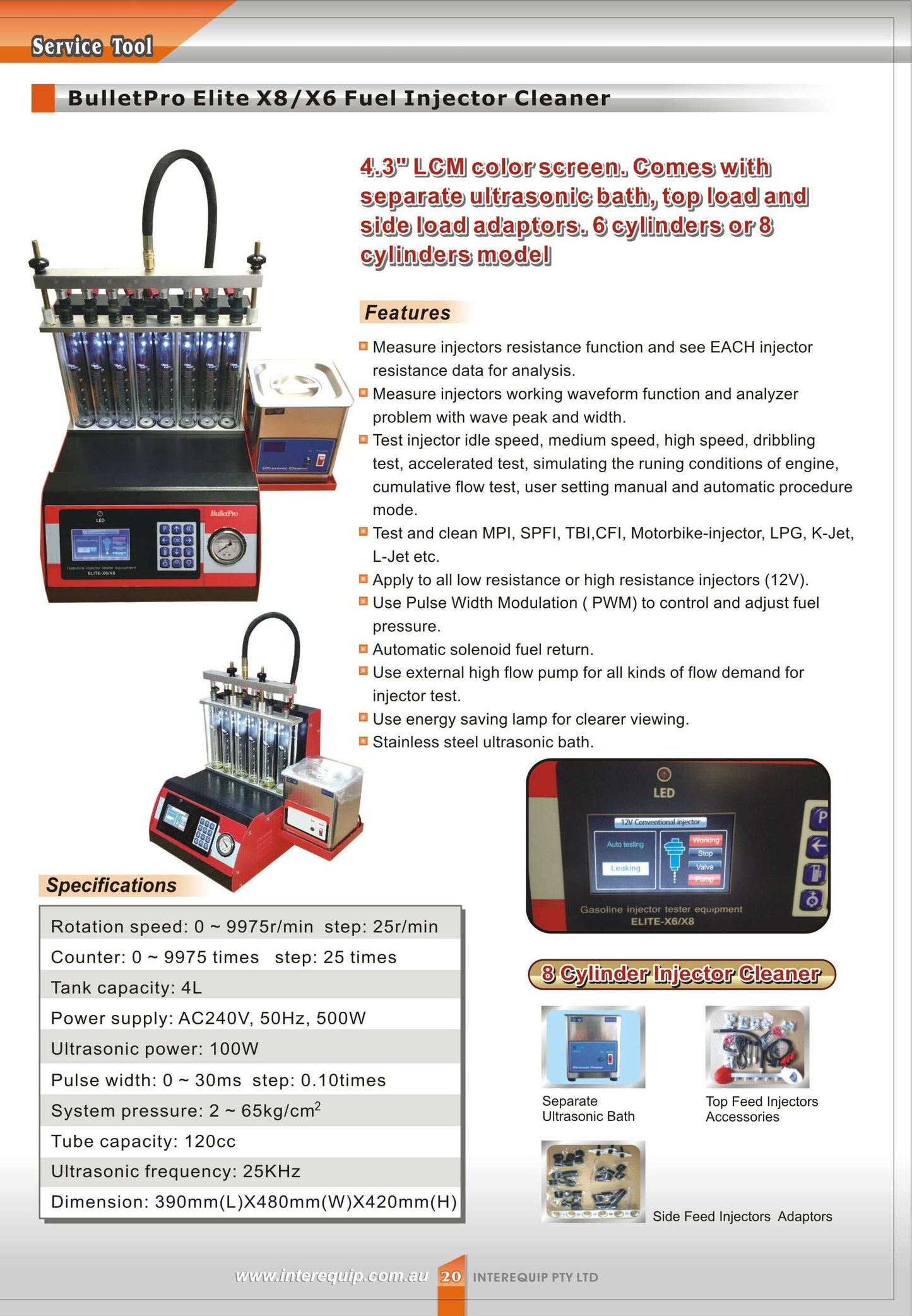 BulletPro Elite X6 X8 Fuel Injector Cleaner Information Manual