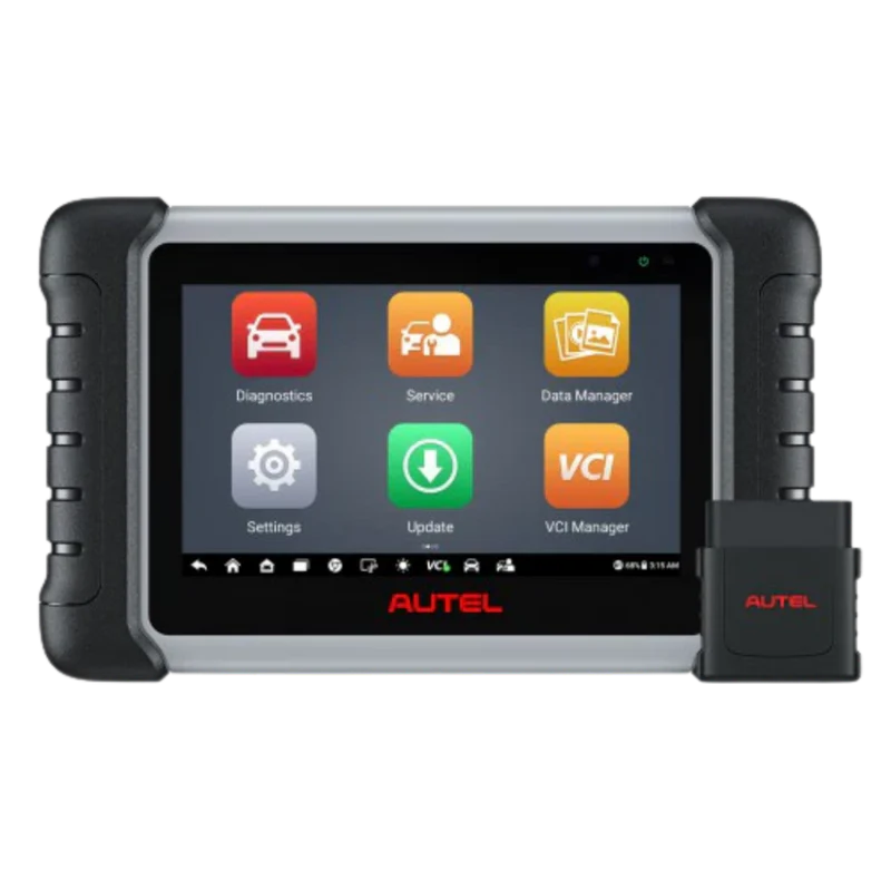 Autel diagnostic tool with touchscreen display on a white background
