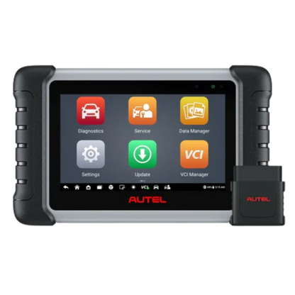 Autel diagnostic tool with touchscreen display on a white background