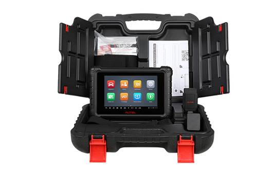Autel MaxiDAS DS900 In Hard Carry Case With Accessories on Transparent Background