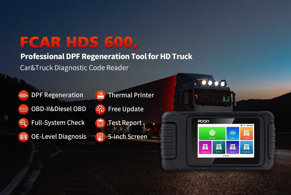 FCAR HDS 600 Heavy-Duty Scanner & OBDII Scan Tool | Trucks & Cars