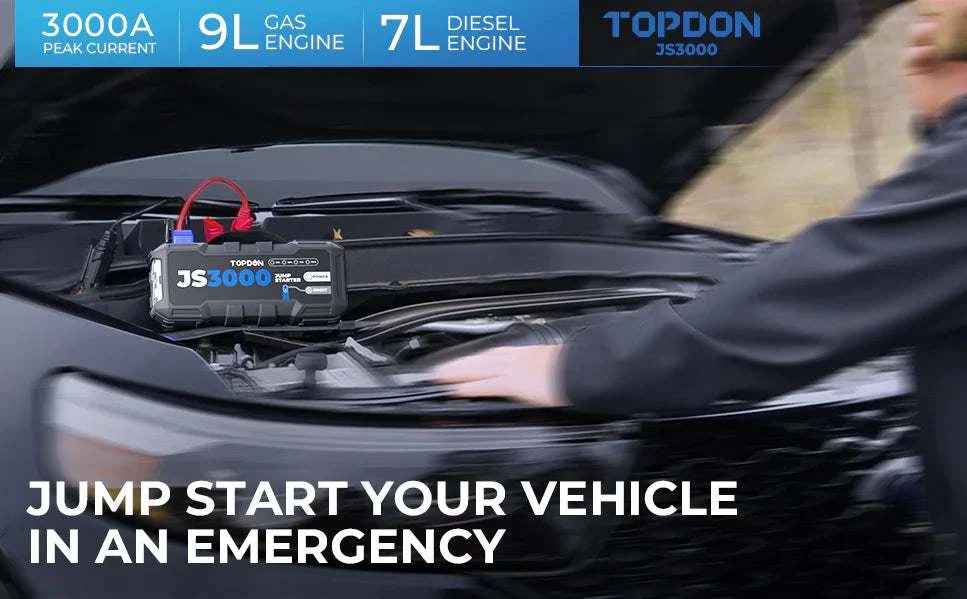 TOPDON JumpSurge JS3000 Jump Starter Key Features and Specifications