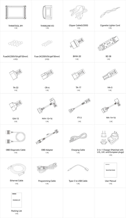 ThinkTOOL Expert 391 What's Included